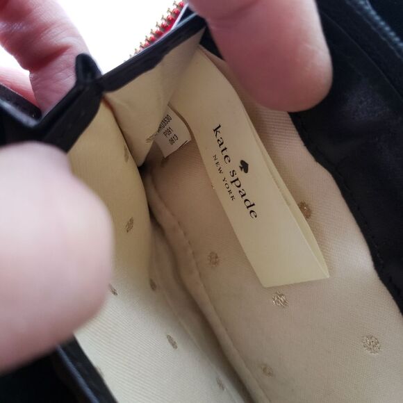 Kate Spade Leather Neda Bridge Place Zip Around Long Wallet Bow Pink Red - Picture 13 of 16